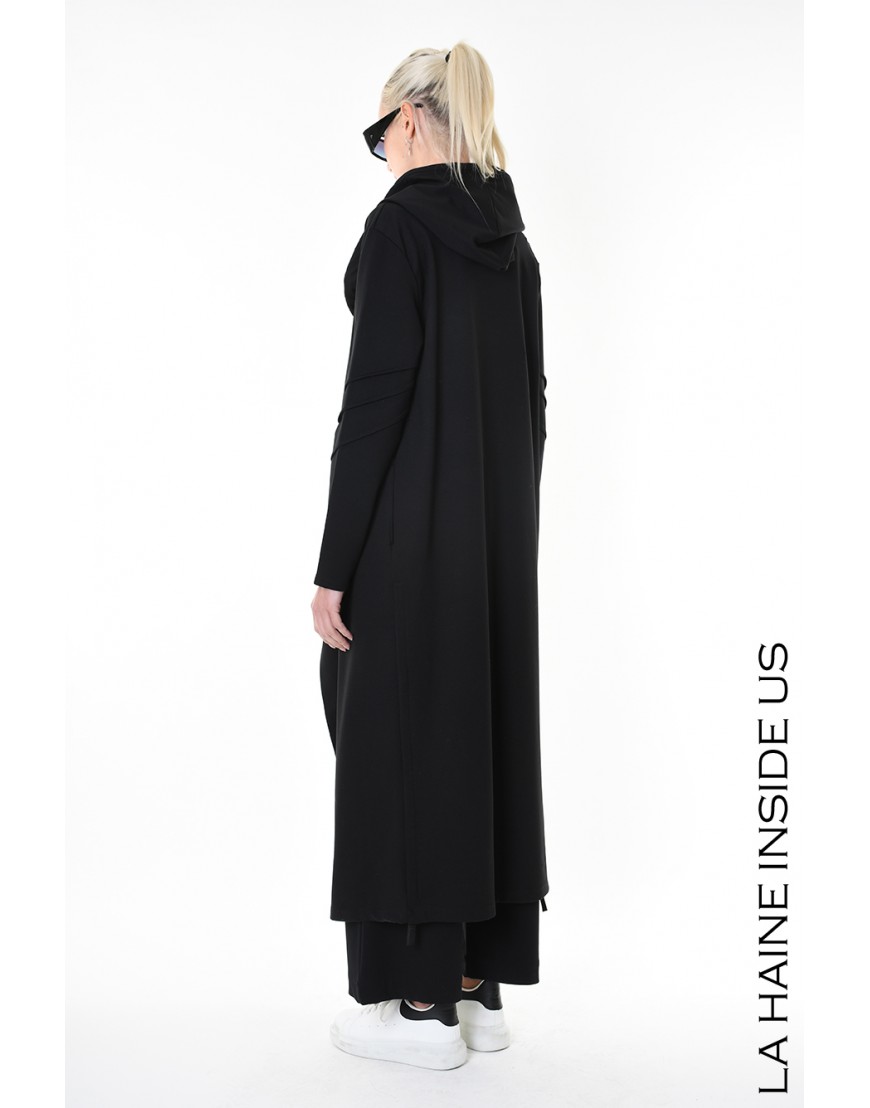 La Haine Inside Us 4M LW956 CARDIGAN UNISEX D Nero