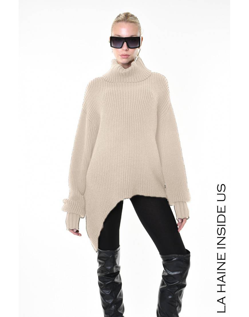 La haine inside us 4M LW961 MAGLIA Sabbia