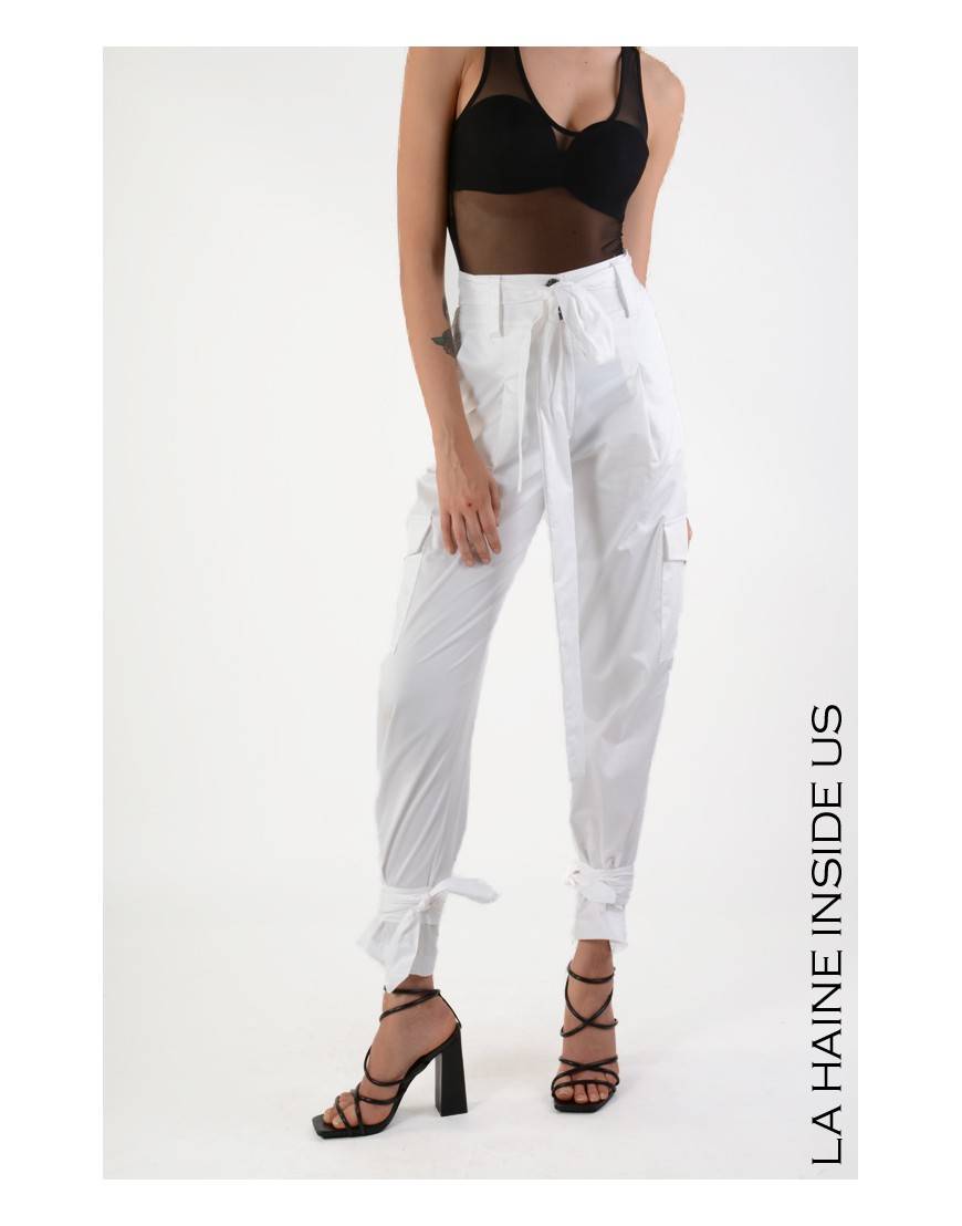 La Haine Inside Us 4R LW709 PANTALONE Bianco