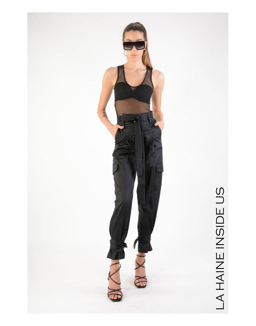 La haine inside us 4R LW709 PANTALONE Nero