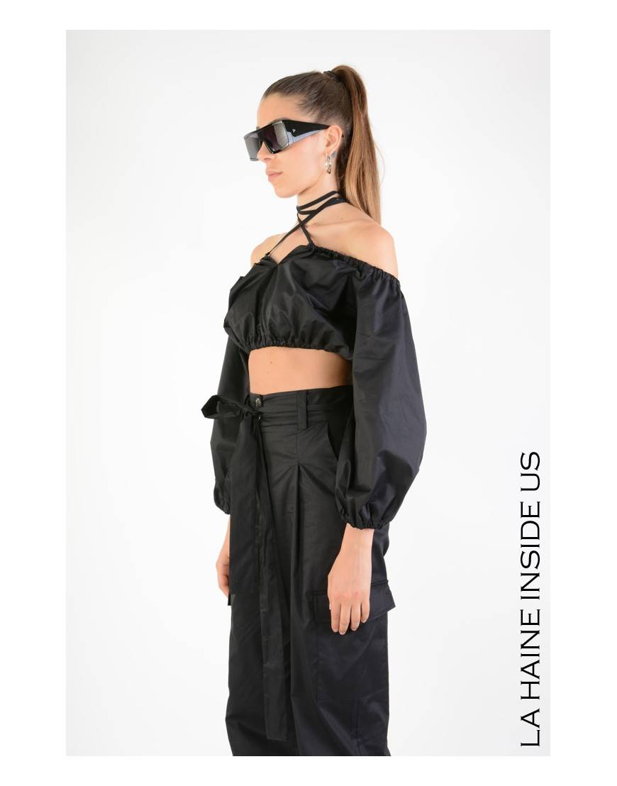 La Haine Inside Us 4R LW710 TOP CROP Nero