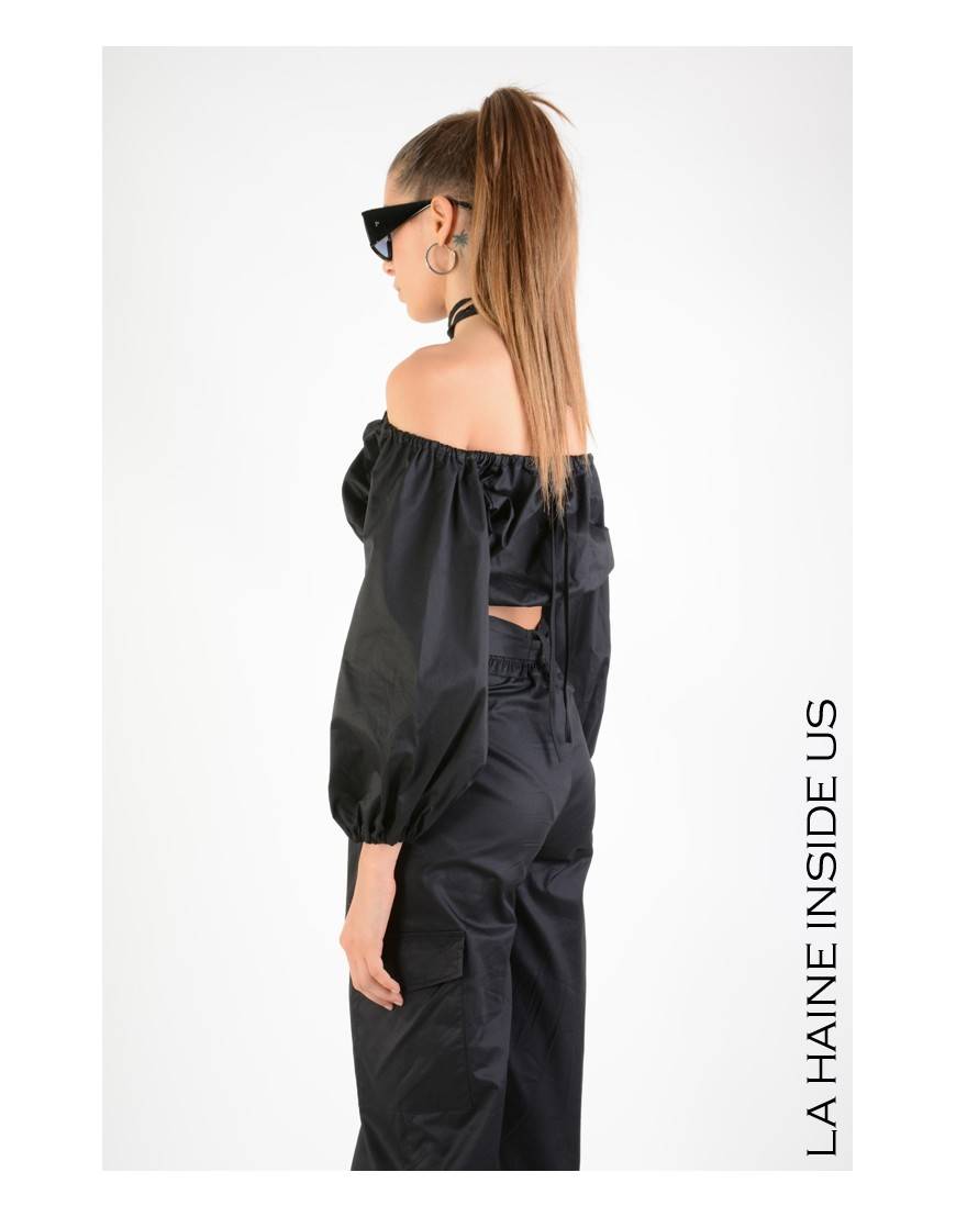 La Haine Inside Us 4R LW710 TOP CROP Nero