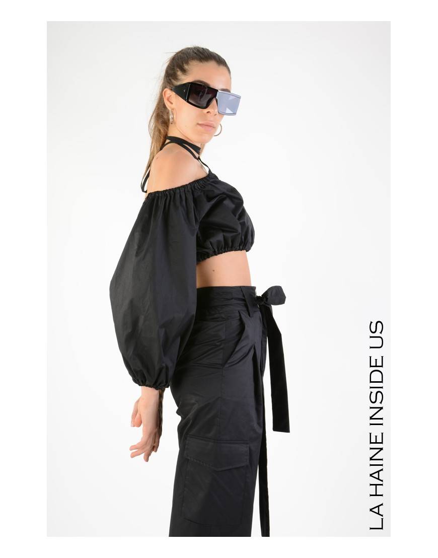 La Haine Inside Us 4R LW710 TOP CROP Nero