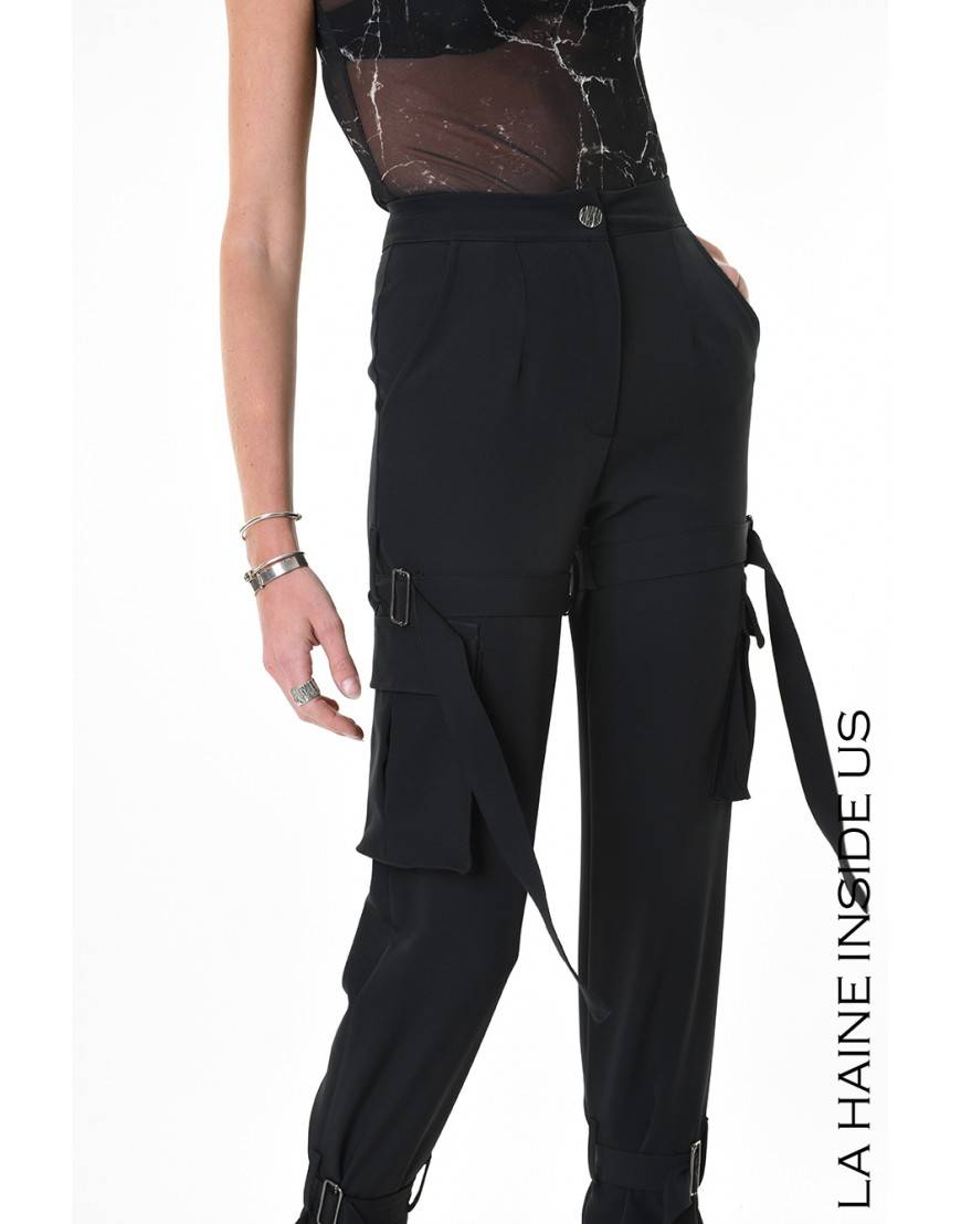 La Haine Inside Us 4R LW929 PANTALONE Nero