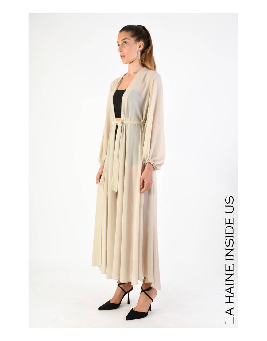 La Haine Inside Us 4V LW768 CARDIGAN Sabbia