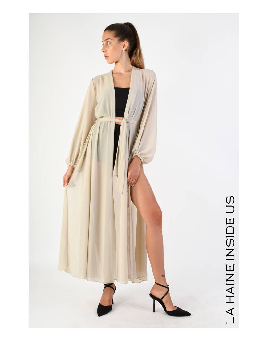 La Haine Inside Us 4V LW768 CARDIGAN Sabbia