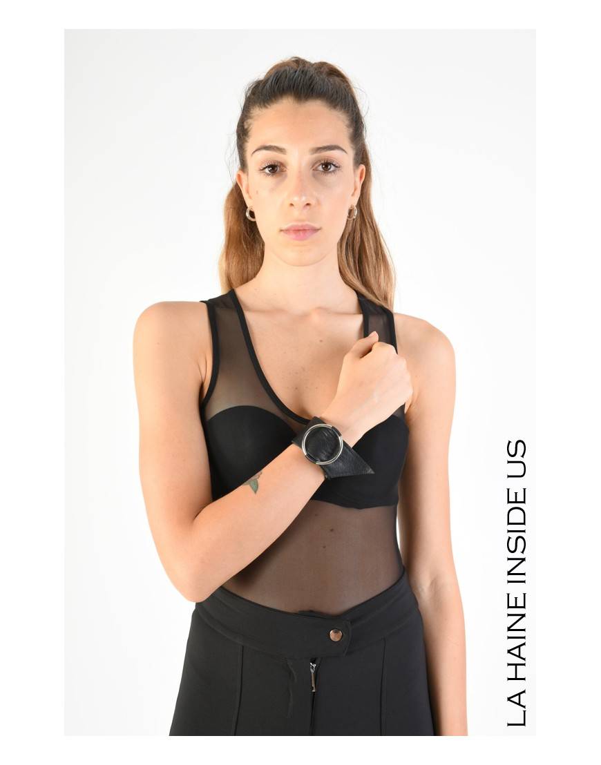 La Haine Inside Us 8B LW769 COLIER / BRACCIALE Nero