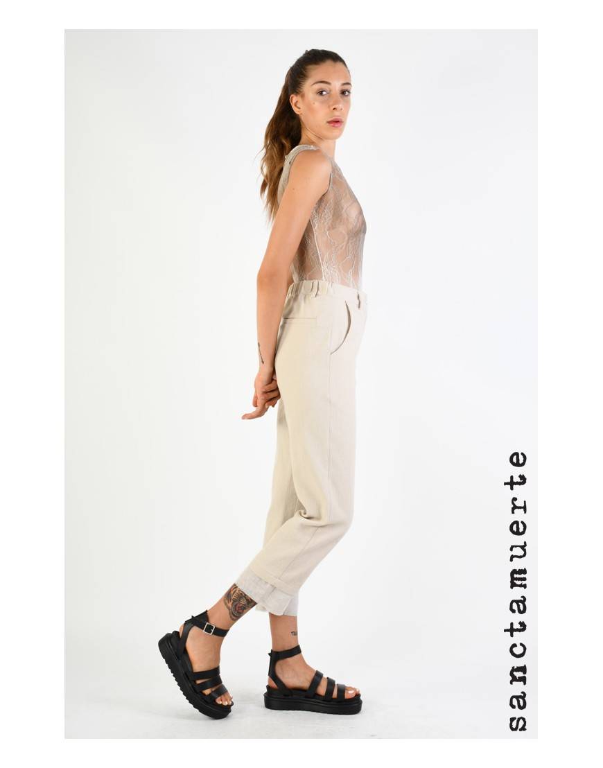 La Haine Inside Us 9B SM299 PANTALONE Sabbia