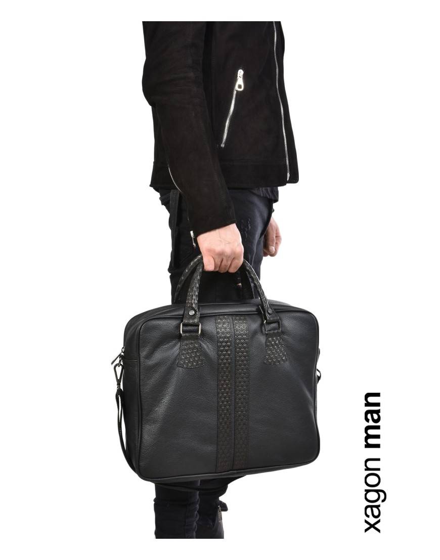 La Haine Inside Us BORSA VELLUT Pelle Nero