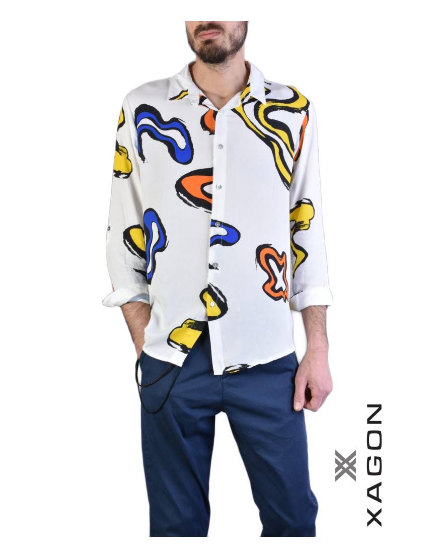 La haine inside us CAMICIA V881SD Bianco