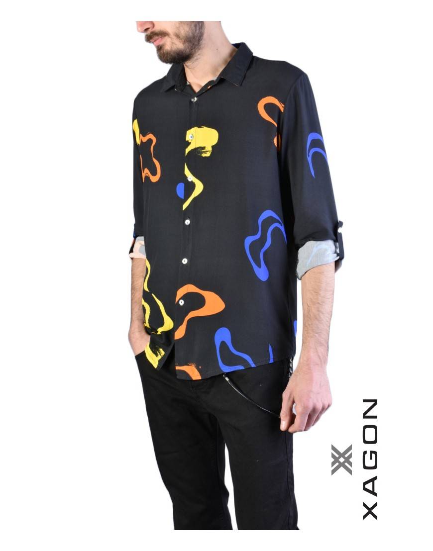 La haine inside us CAMICIA V881SD Nero