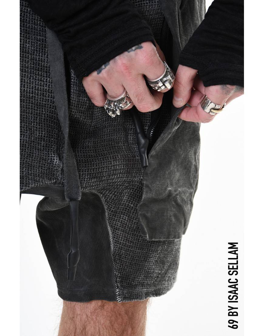 La Haine Inside Us GUSSETS SHORT GRILLAGE PLOMB