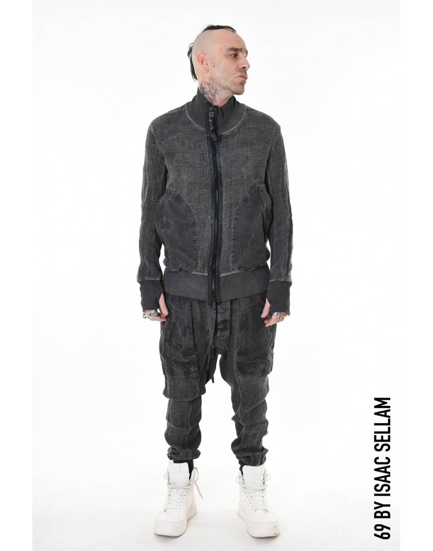 La Haine Inside Us HIGH BOMBER GRILLAGE PLOMB