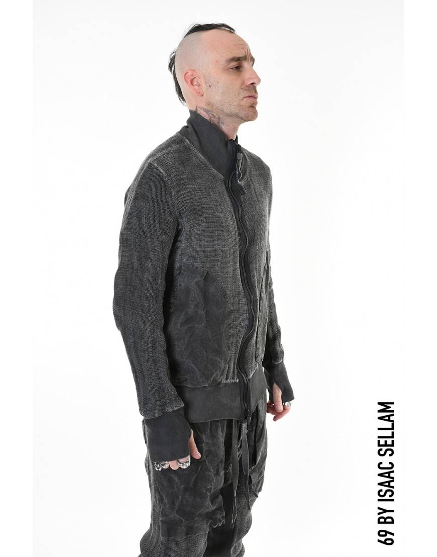 La Haine Inside Us HIGH BOMBER GRILLAGE PLOMB