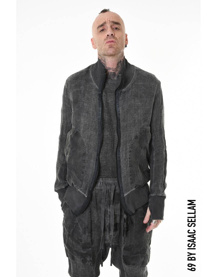 La Haine Inside Us HIGH BOMBER GRILLAGE PLOMB