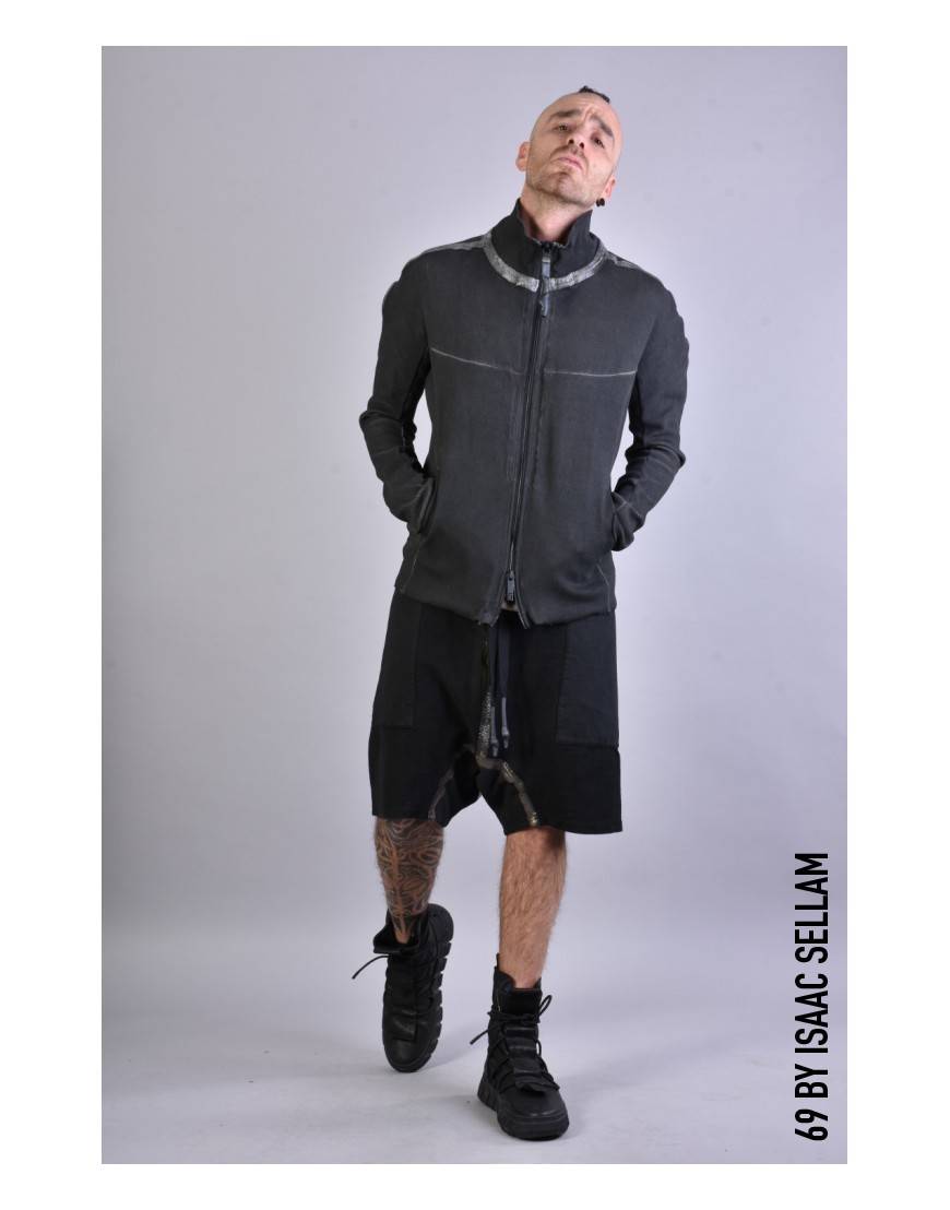 La haine inside us HUMANO ZIP RIBBED Piombo