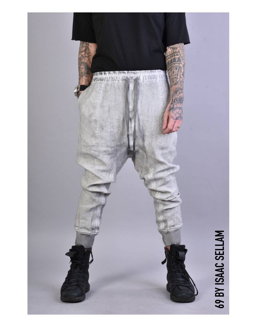 La Haine Inside Us PANTS BANDE LINEN Grey