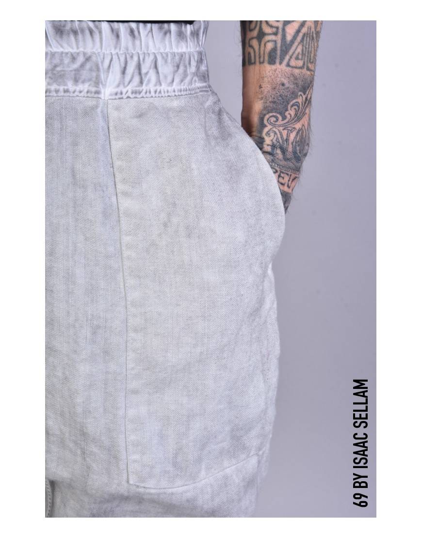 La Haine Inside Us PANTS BANDE LINEN Grey