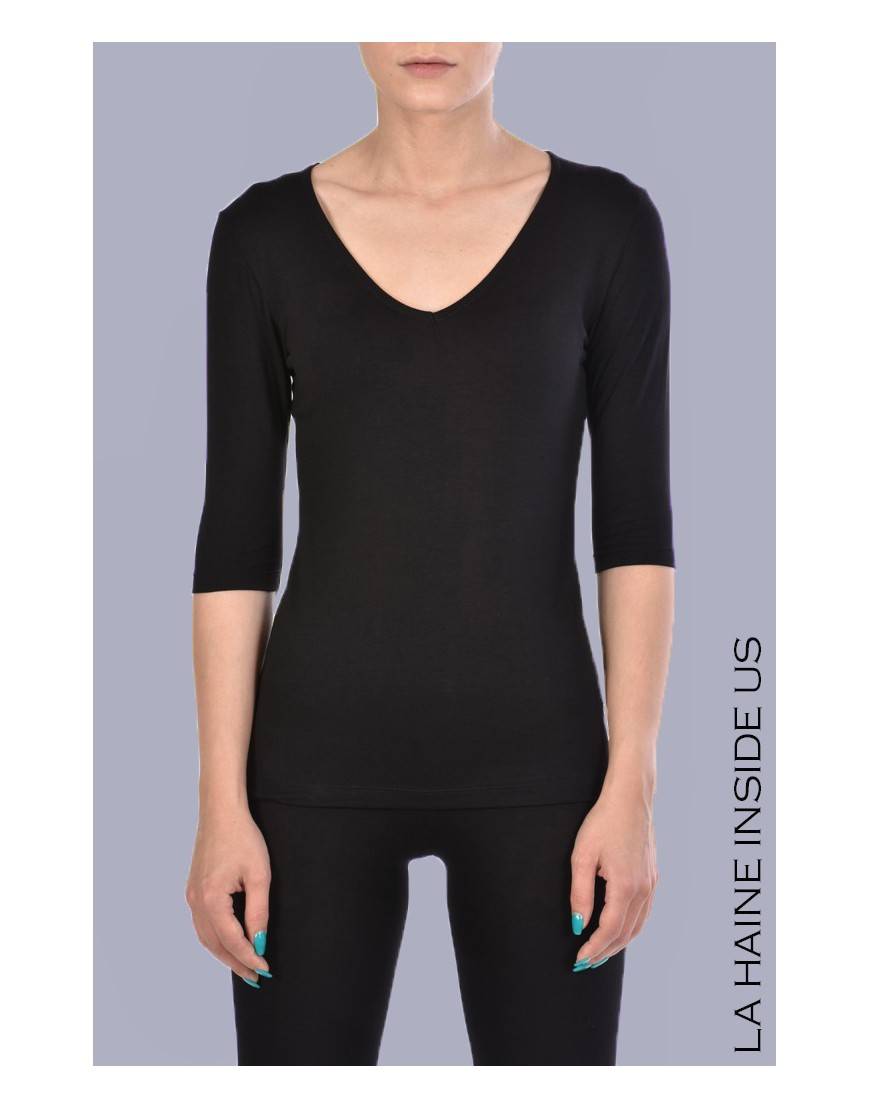 La haine inside us - PERMANENTE - 4M SALUS MAGLIA Nero