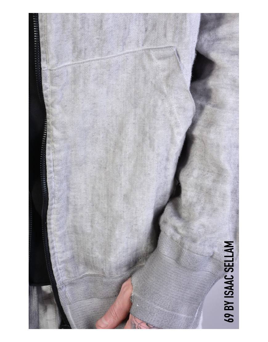 La Haine Inside Us ZIPPY HOOD LINEN Grey