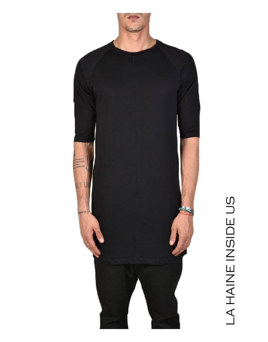 La haine inside us - PERMANENTE - 3M BASE T-SHIRT Versione Lunga Nero