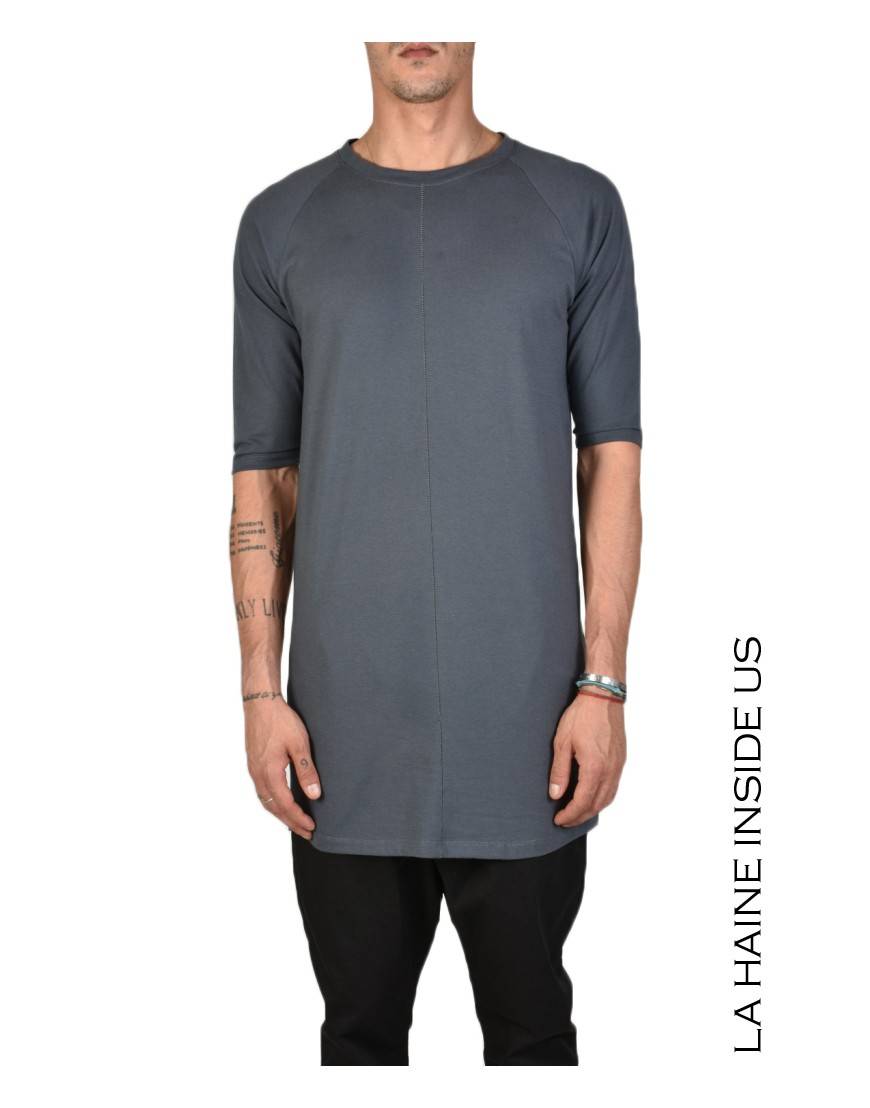 La haine inside us - PERMANENTE - 3M BASE T-SHIRT Versione Lunga Piombo