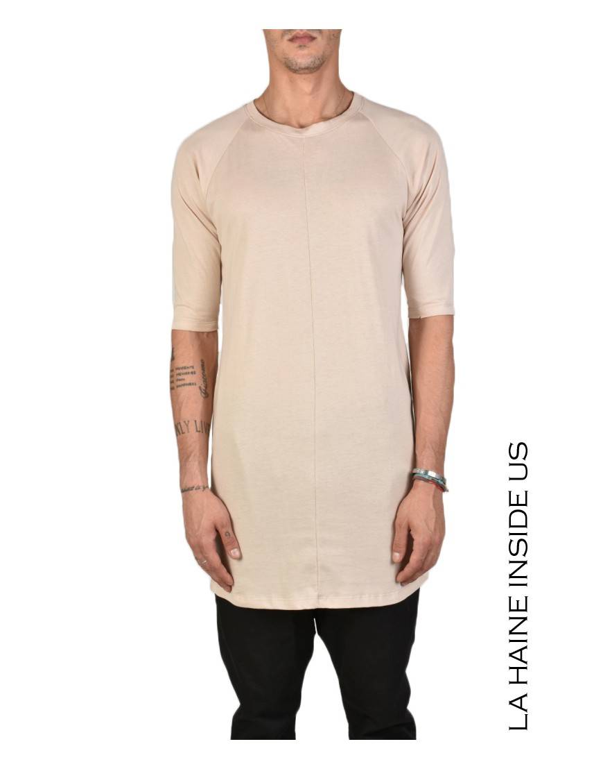 La haine inside us - PERMANENTE - 3M BASE T-SHIRT Versione Lunga Sabbia