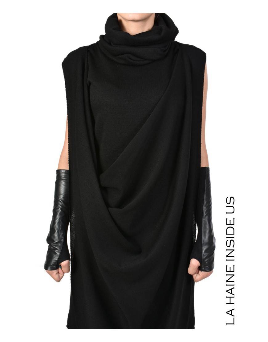 La haine inside us - PERMANENTE - 4B CALLIOPE MANICOTTO Pelle Nero