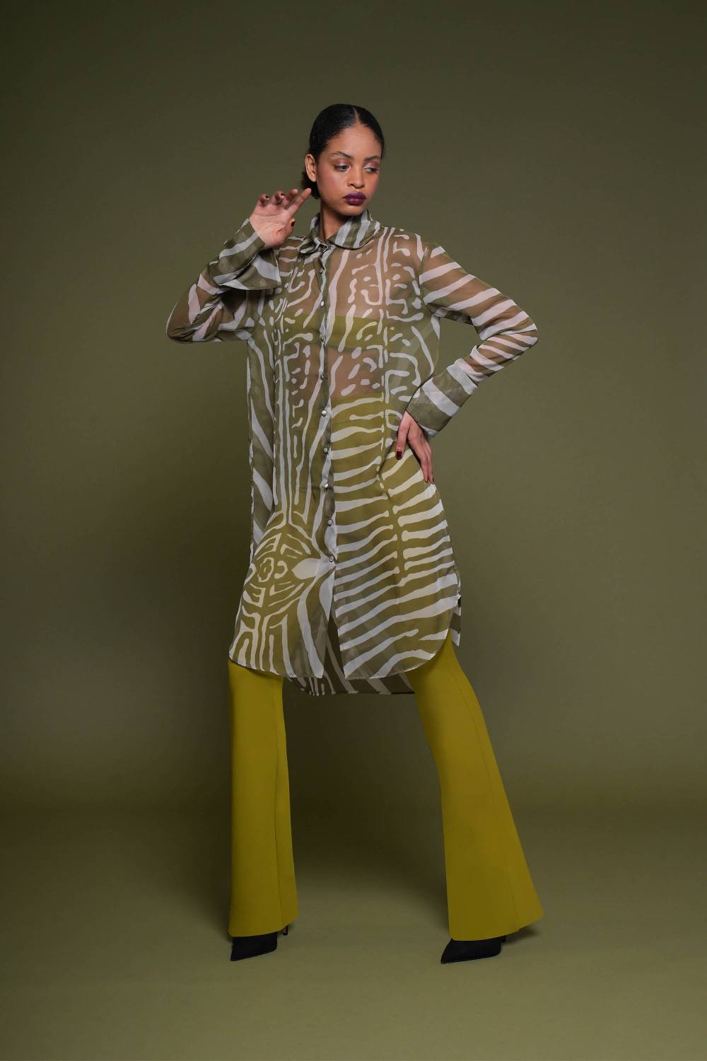 La Petite Robe Di Chiara Boni amil chiffon printed shirt