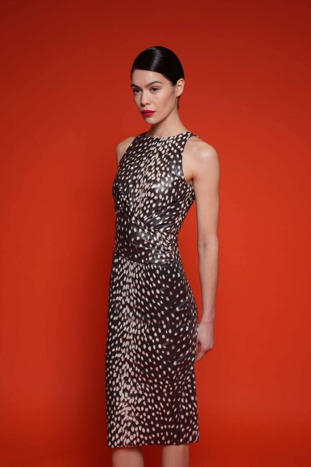 La Petite Robe Di Chiara Boni Camilissima Faux-leather Printed Dress