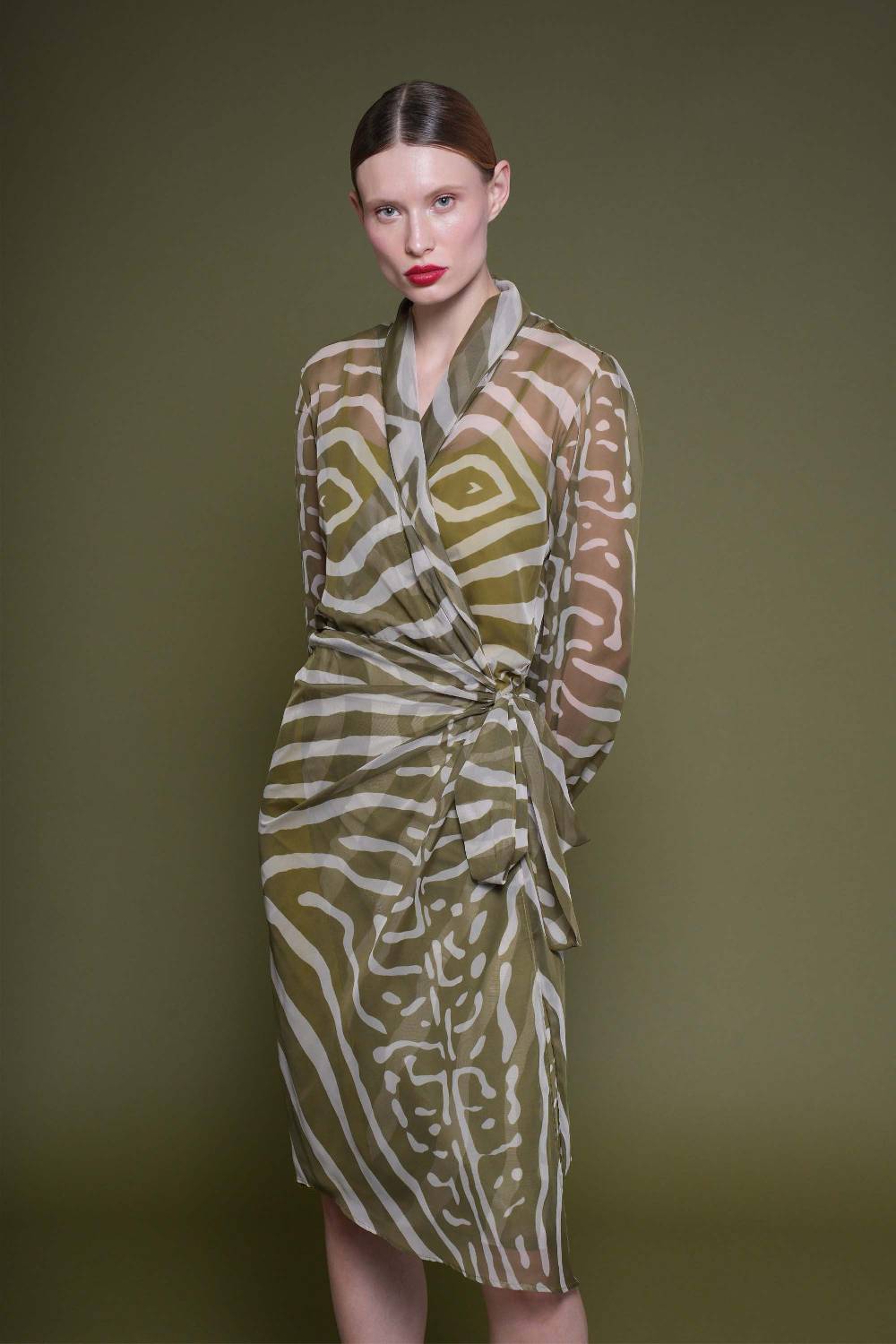 La Petite Robe Di Chiara Boni Crizi Printed Chiffon Dress