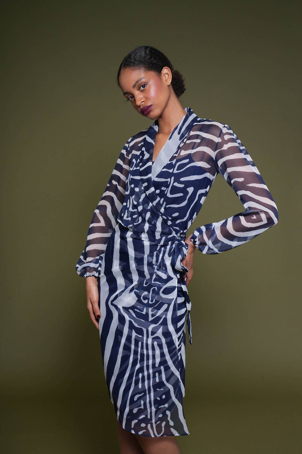 La Petite Robe Di Chiara Boni Crizi Printed Chiffon Dress