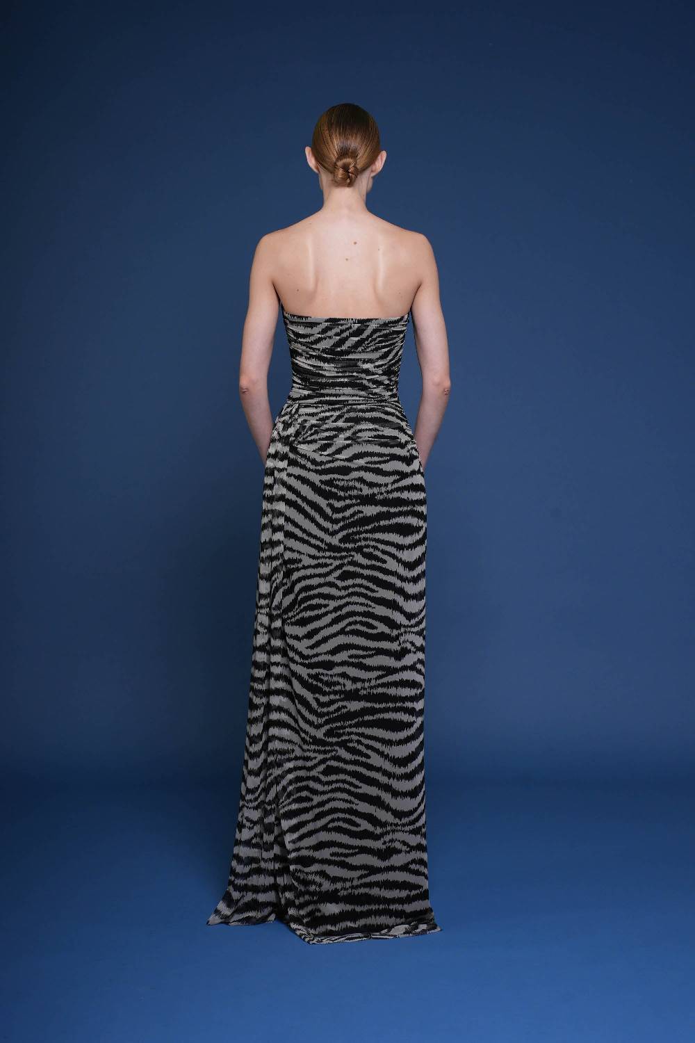 La Petite Robe Di Chiara Boni Kriztina Printed Illusion Gown