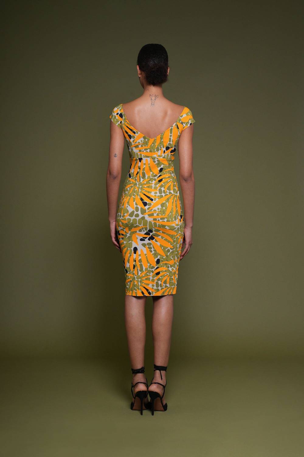 La Petite Robe Di Chiara Boni Toffee Printed Dress