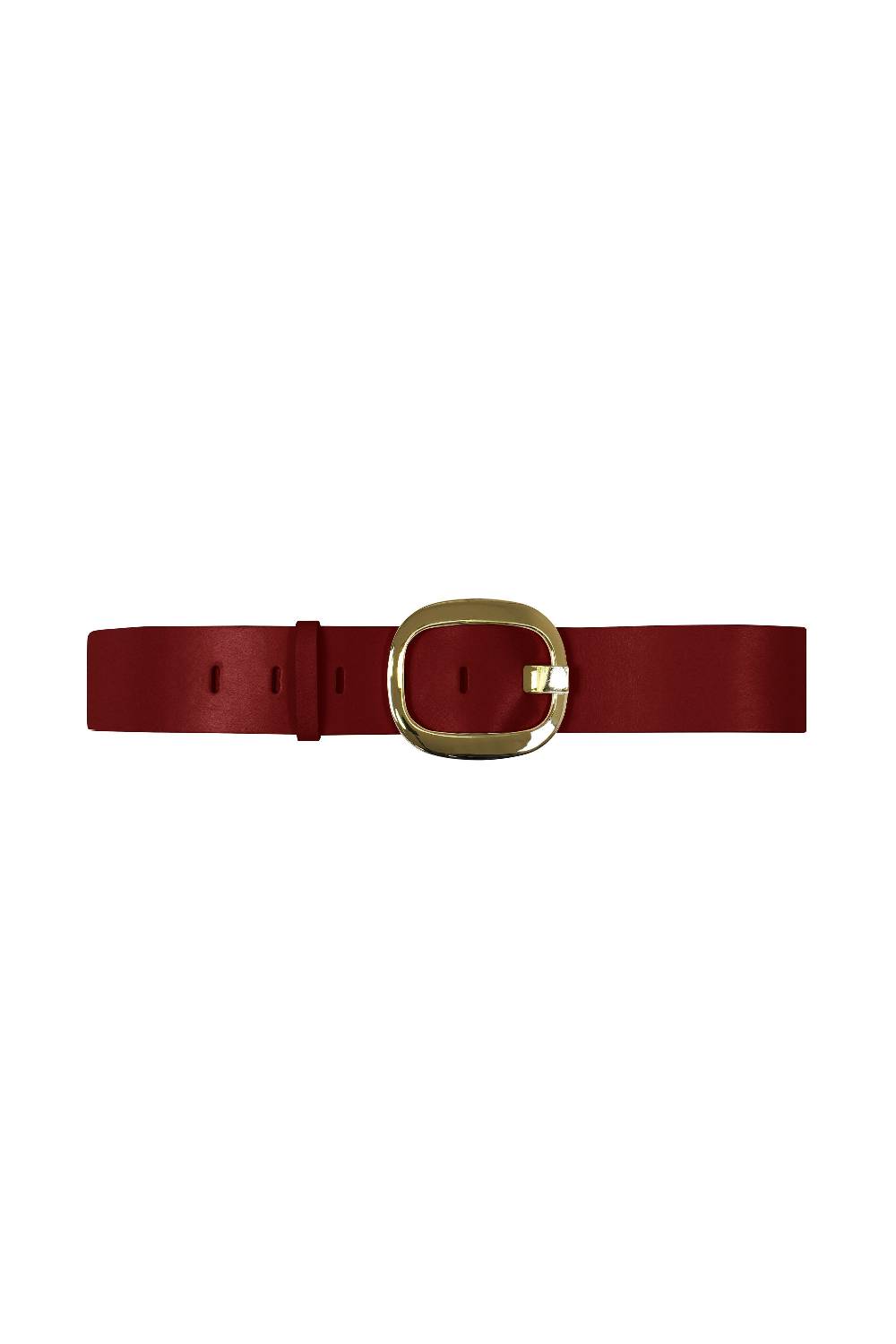 La Petite Robe Di Chiara Boni Leather Belt With Metallic Buckle