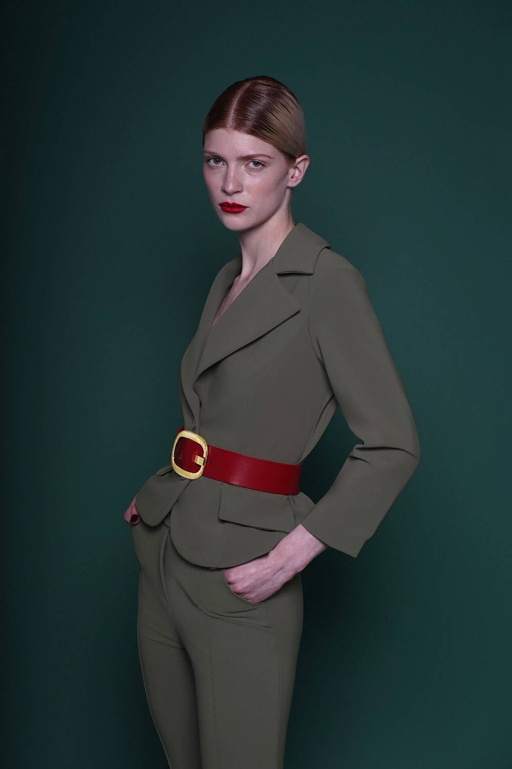 La Petite Robe Di Chiara Boni Leather Belt With Metallic Buckle