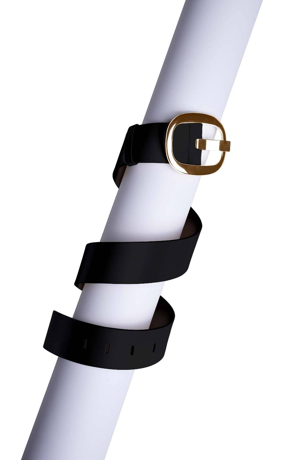 La Petite Robe Di Chiara Boni Leather Belt With Metallic Buckle