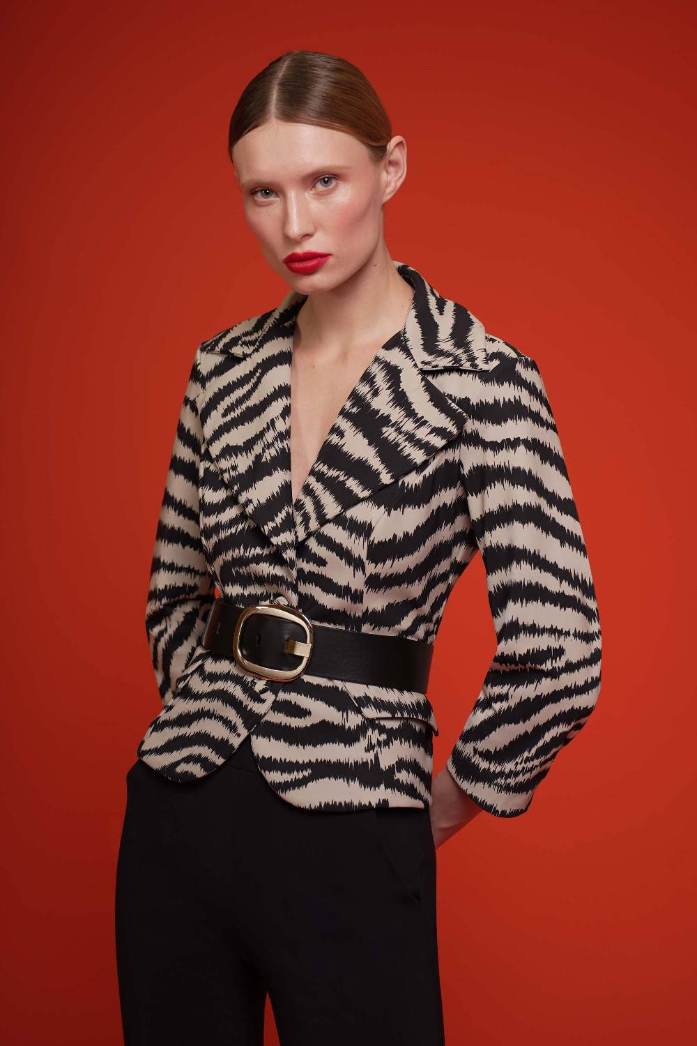 La Petite Robe Di Chiara Boni Leather Belt With Metallic Buckle