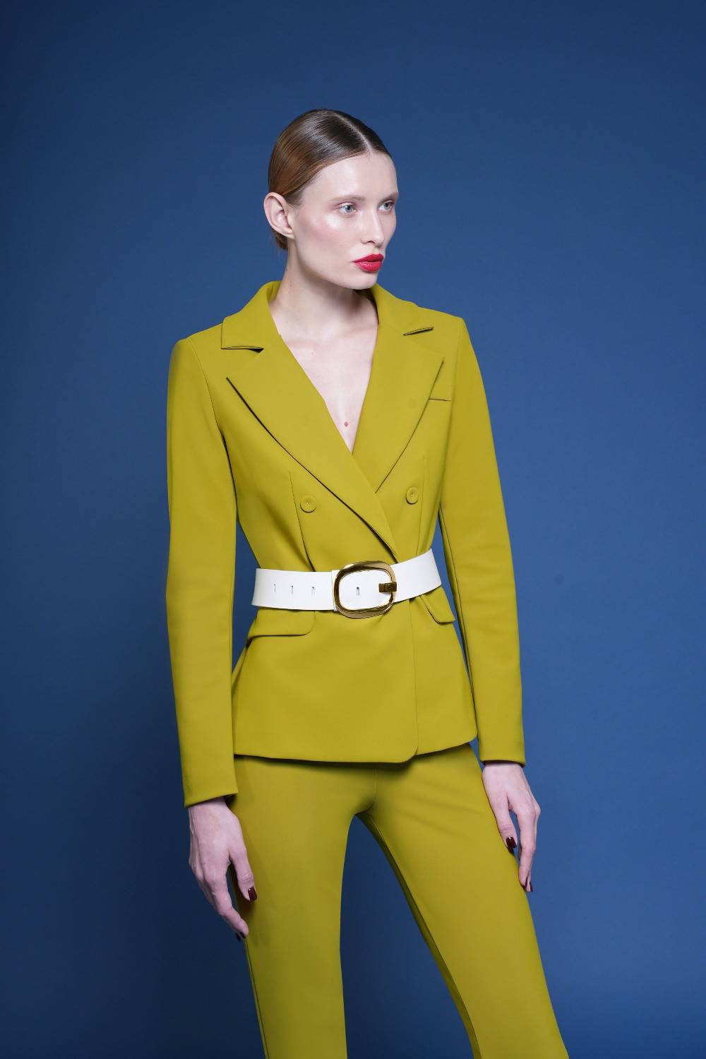 La Petite Robe Di Chiara Boni Leather Belt With Metallic Buckle