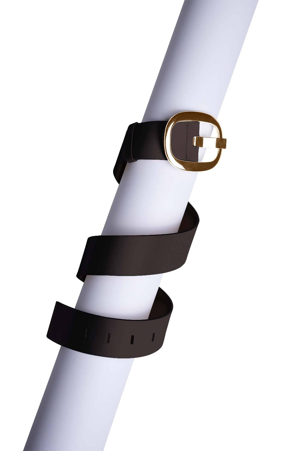 La Petite Robe Di Chiara Boni Leather Belt With Metallic Buckle