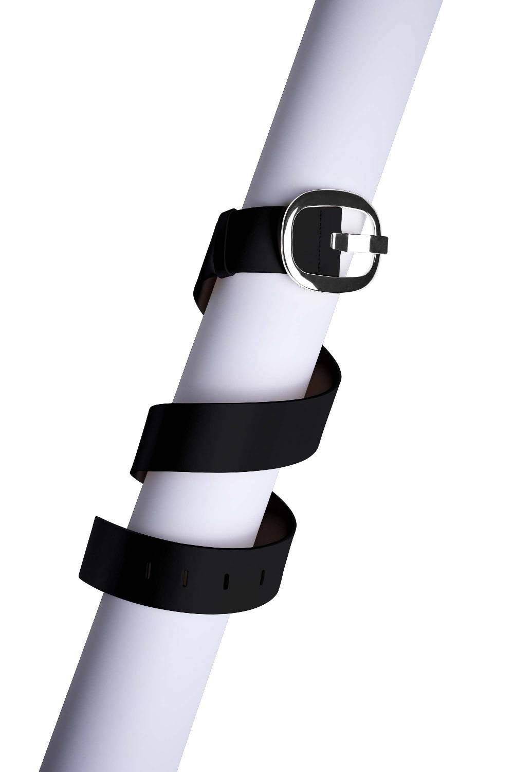 La Petite Robe Di Chiara Boni Leather Belt With Metallic Buckle