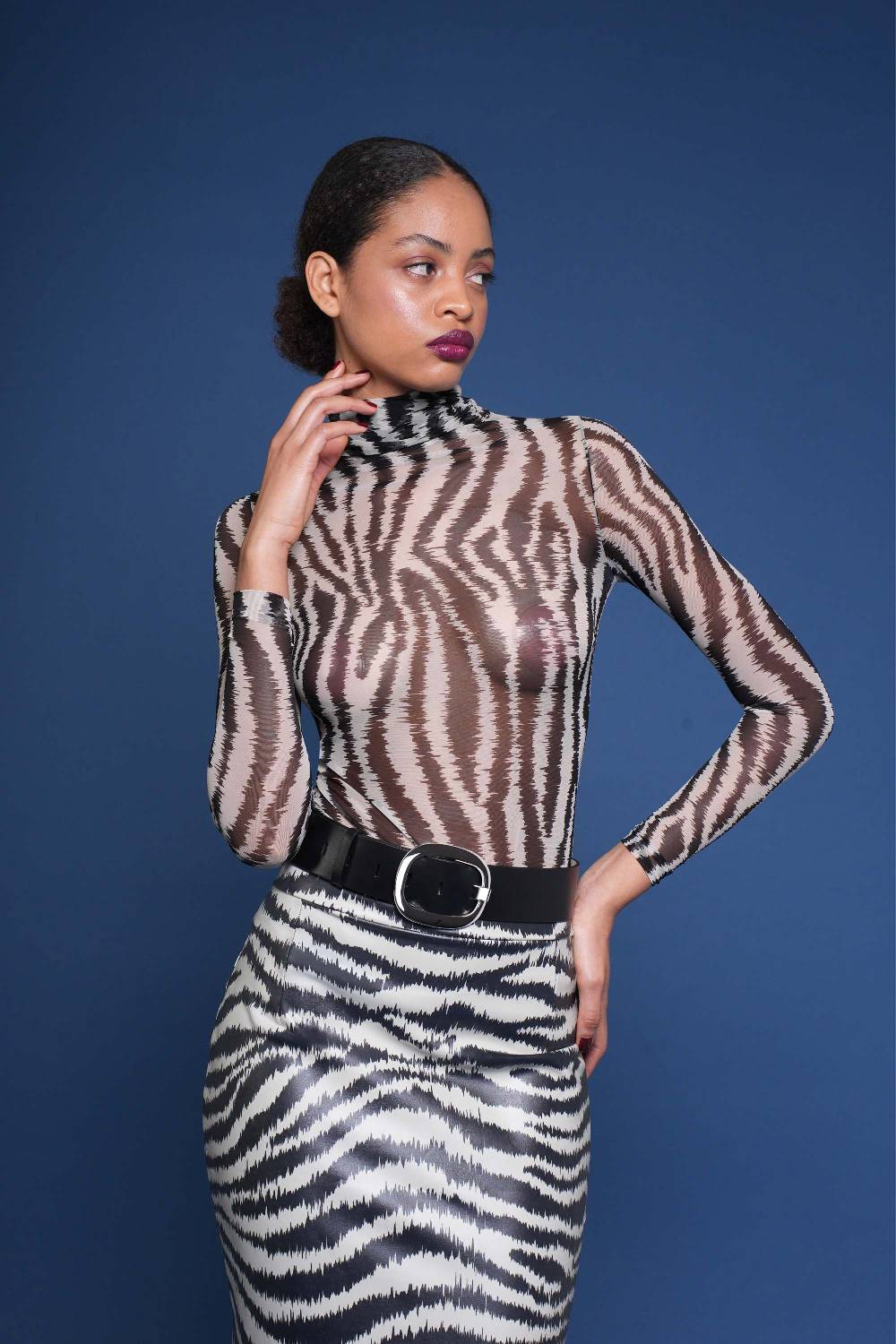 La Petite Robe Di Chiara Boni Leather Belt With Metallic Buckle