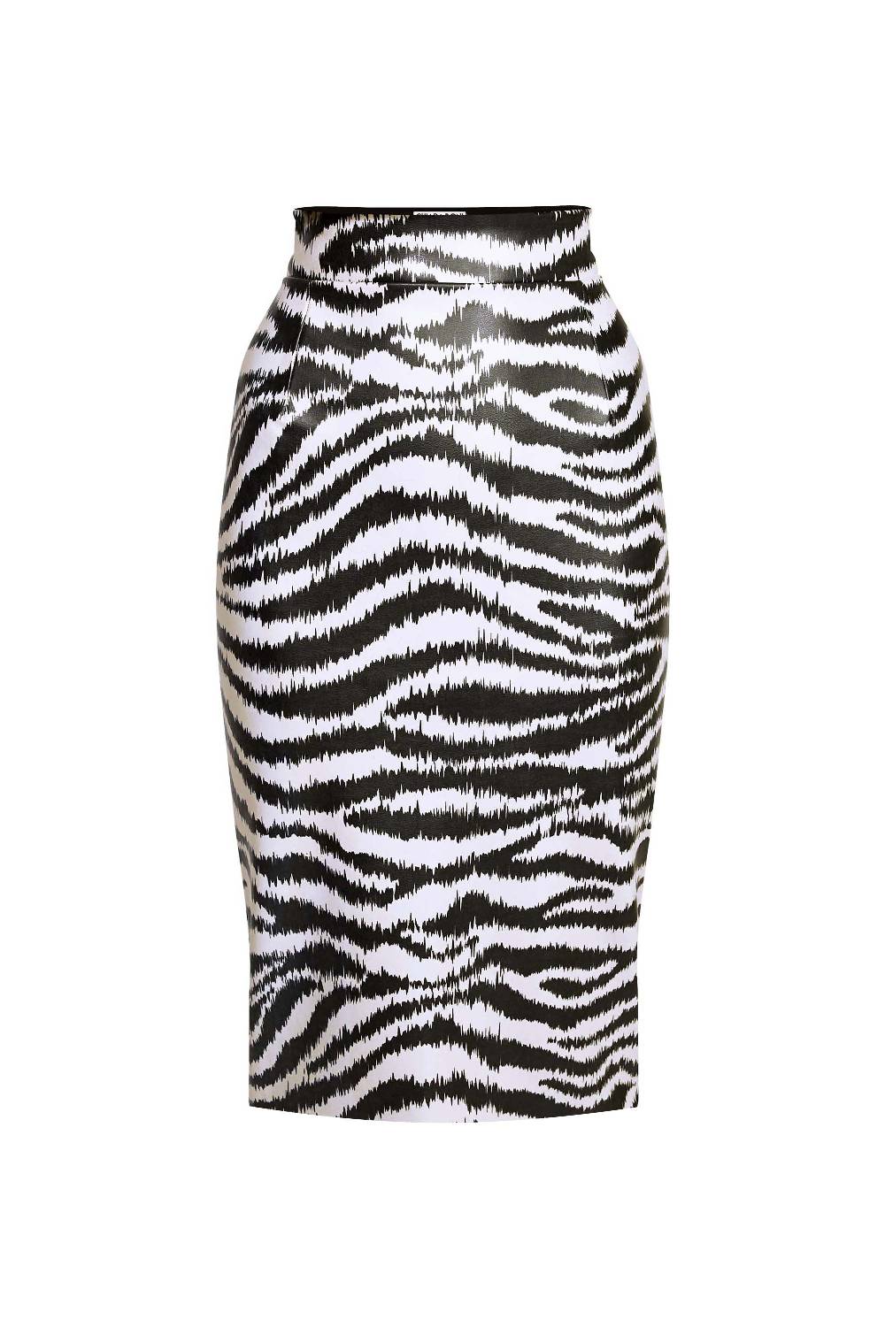 La Petite Robe Di Chiara Boni Lumi Faux-leather Printed Skirt