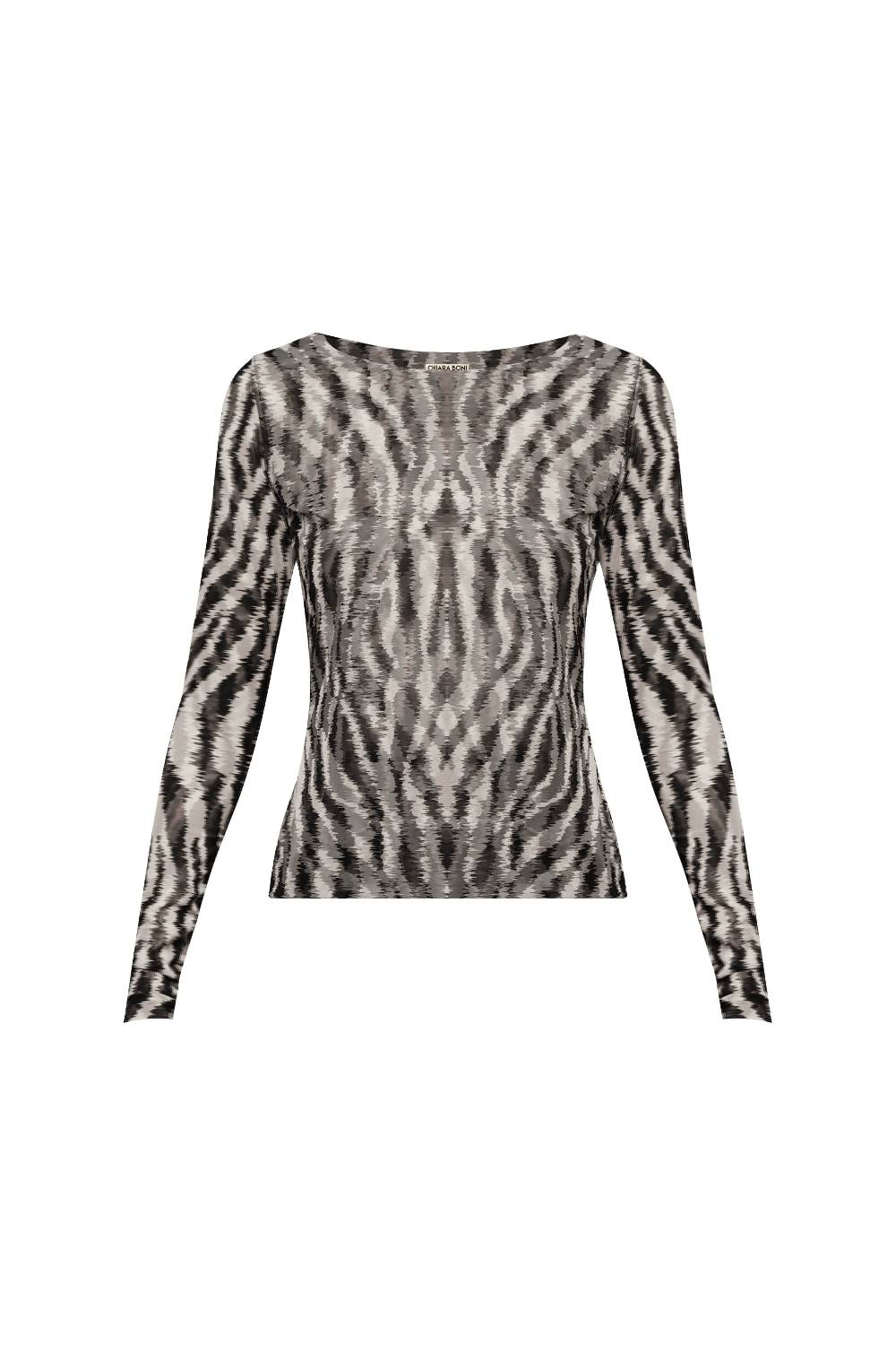 La Petite Robe Di Chiara Boni Lupina Illusion Printed Top