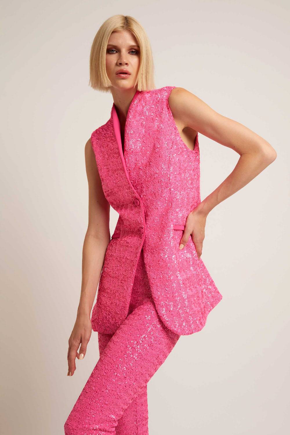 La Petite Robe Di Chiara Boni Orsolya Sequined Vest