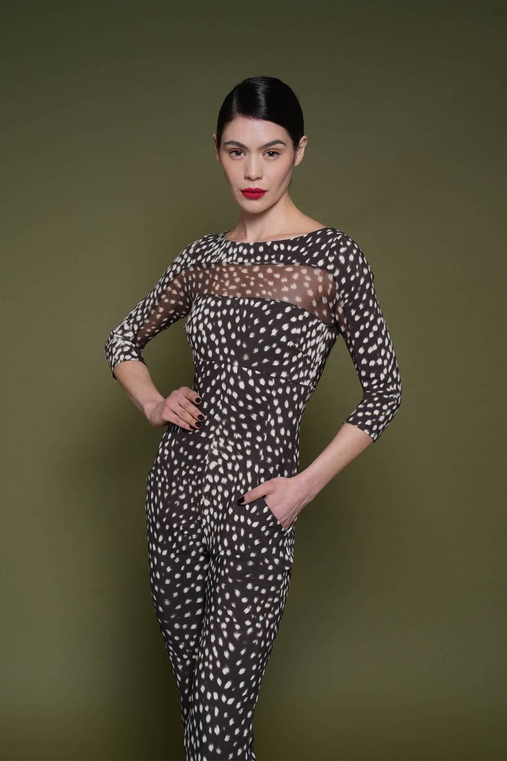 La Petite Robe Di Chiara Boni Thany Illusion Printed Jumpsuit