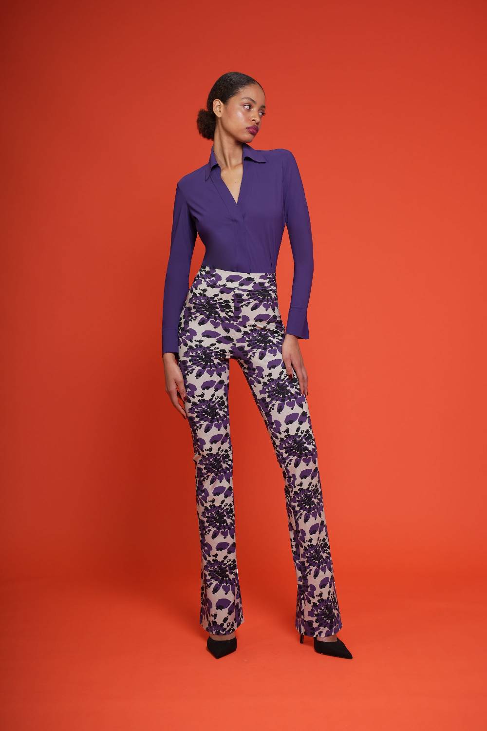 La Petite Robe Di Chiara Boni Venusette High Waisted Printed Pants