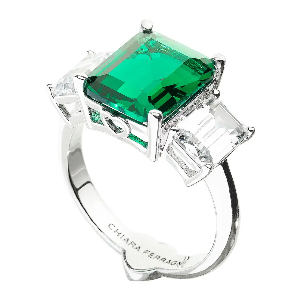 La Petite Story Anello Chiara Ferragni Brand Emerald - J19AWJ05010
