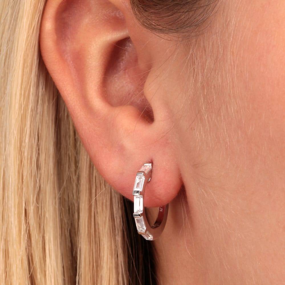 La Petite Story Orecchini A Cerchio - Creole In Argento, ⌀17mm