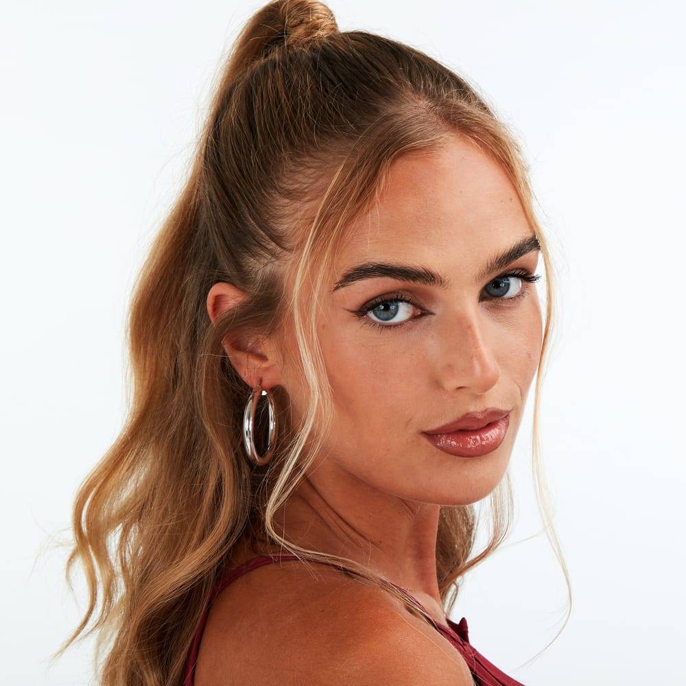 La Petite Story Orecchini A Cerchio - Creole In Argento, ⌀30mm